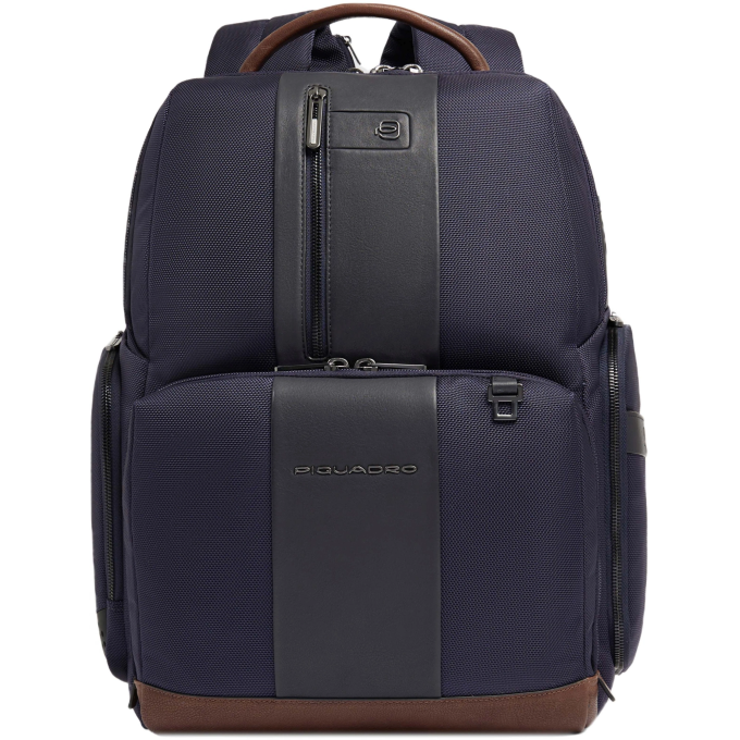 Рюкзак мужской PIQUADRO BRIEF2 CA4439BR2BM/BLUCU темно-синий/коричневый