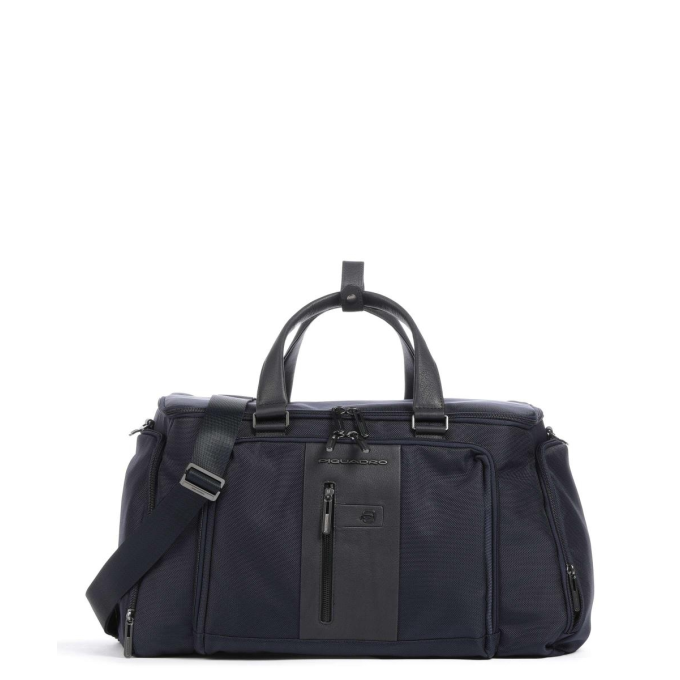 Сумка дорожная PIQUADRO BRIEF2 BV6305BR2/BLU синяя нейлон/натуральная кожа